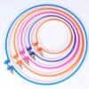 5 PCS Adjustable Plastic Embroidery Hoop Set - Cross Stitch Ring Frames, Durable Sewing Tools for Needlework Projects