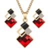 Crystal Pendants Necklace Earrings Sets | Bridal Wedding Earring Necklace Set | Colourful Jewellry Set | Bridesmaid Necklace Earring SET | Crystal Bridal Necklace Set