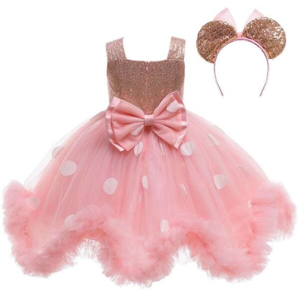 Polka dot Party Dress, Baby Girls Dress, Girls Princess Dress, Girls Birthday Party Dress, dress for Girls, Girls tutu dress