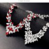 Glamorous Leaf-inspired Jewelry Set: Perfect for Weddings and Parties, Leaves Jewelry Sets for Women, Bridal Necklace Earrings Set, Wedding jewellery, Party Necklace