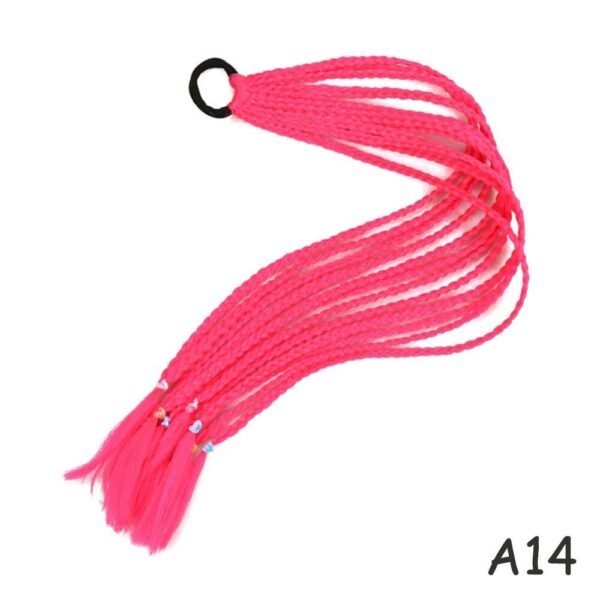 Colorful Hair Braided 60CM Elastic Rubber Band Braiding Pony Tail Hair Extensions For Girls - Ponytail Hair Bands - Hair Ornament Headbands