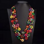 Boho Beaded Ethnic Necklace, Layered Necklace, Gift for Women, Best Friend Gift, Goddess Necklace, Bohemian jewelry, ethnic necklace, chunky beaded necklace, Handmade jewellery