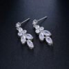 Necklace Set for brides bridal jewelry Wedding Bridal Drop Earrings Jewelry Set silver leaf wedding Earrings Necklace jewelry set