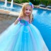 Mermaid Pearl Flower Dress with Hairbow Girls Tutu Dress Mermaid Tutu Dress | Mermaid Dress | Mermaid Outfit
