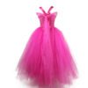 Girls Pink Glitter Tutu Dress Kids Crochet Sparkle Tulle Dress Long Ball Gown Children Birthday Party Princess Dress, Sparkle tutu Dress,Pink Princess Dress