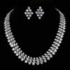 Chunky Bridal Jewelry Sets Silver necklace set cubic zirconia Jewellery set Wedding Jewelry Sets for Women