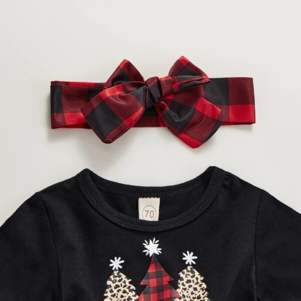 Newborn Baby Girls Clothes Sets Fashion Christmas Dress Plush vest Headband 3Pcs Toddler Infant Clothing Outfits