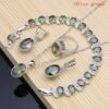 Silver 925 Bridal Jewelry, Zircon Jewelry Sets, Silver Jewelry Set , Sterling silver Necklace, Pendant necklace set, Silver Jewellery