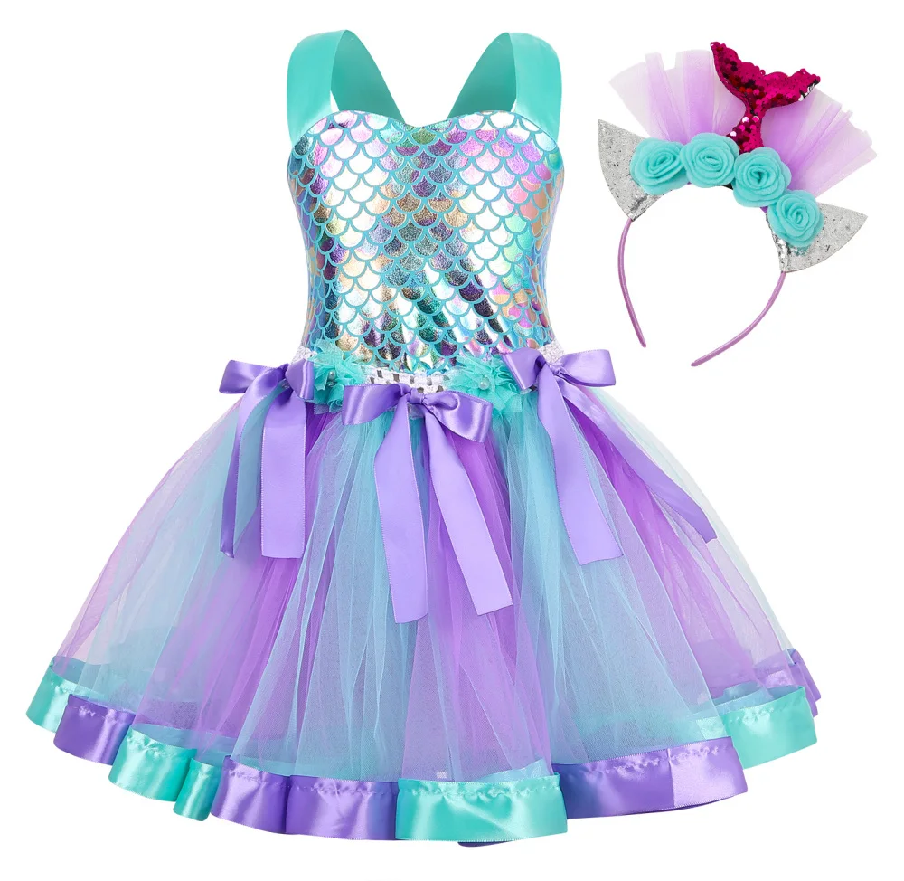 Mermaid Pearl Flower Dress with Hairband Girls Tutu Dress Mermaid Tutu Dress, Mermaid Dress, Mermaid Outfit Mermaid Pearl Flower Dress with Hairband Girls Tutu Dress Mermaid Tutu Dress, Mermaid Dress, Mermaid Outfit