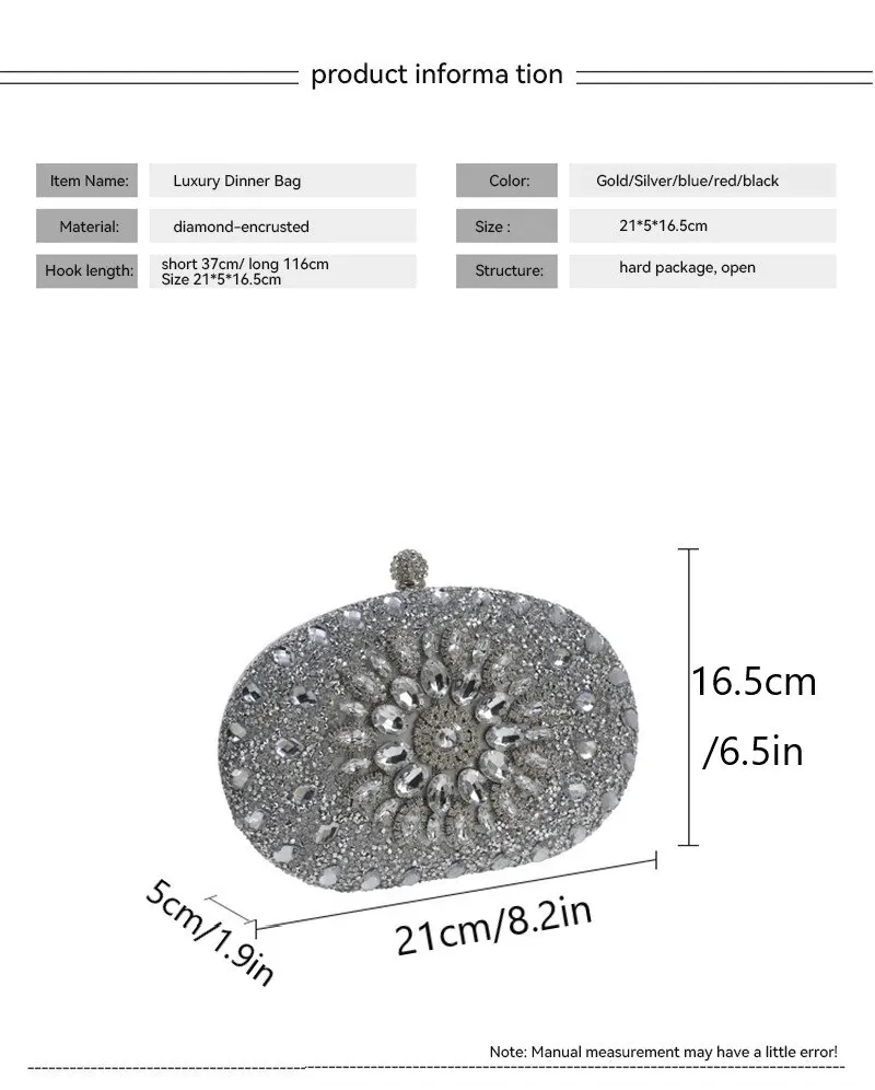 Crystal Beaded Bridal Clutch, Wedding Crystal Clutch, Bridal Clutch Bag,Clutch Bags, Diamond Rhinestone Purse, Female clutches, Chain Handbags, Wedding Purse , Evening Bag