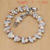 Silver 925 Bridal Jewelry, Zircon Jewelry Sets, Silver Jewelry Set , Sterling silver Necklace, Pendant necklace set, Silver Jewellery