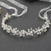 Silver Color Headbands For Women Bride Handmade Crystal Rhinestone Tiaras Hairbands Wedding Hair Accessories Queen Headband Gift