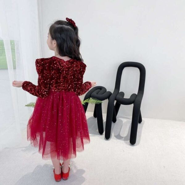 Elegant Lace Tulle Princess Tutu Dress | Girls Bridesmaid & Partywear Ball Gown | Sequin Formal Prom Dress for Girls