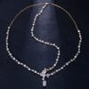 Boho Bridal Wedding Head Chain Exquisite Cubic Zirconia Leaf Forehead Headband Chain Hair Jewelry for Women Headpiece