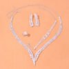 Bridal Necklace set Crystal Necklace and earrings set Diamond Bridal Jewelry Set Silver Bridal Earrings Crystal Wedding Necklace Set