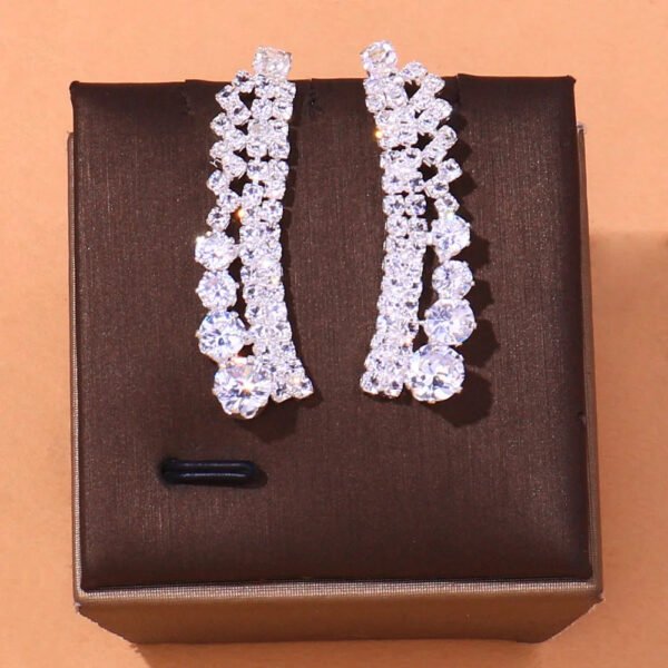 Bridal Necklace set Crystal Necklace and earrings set Diamond Bridal Jewelry Set Silver Bridal Earrings Crystal Wedding Necklace Set