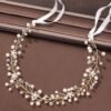 Gold/Silver Color Flower Ribbon Hairband Headband Girl or Woman Headpiece Tiara Wedding Bridal Hair Jewellery Accessory