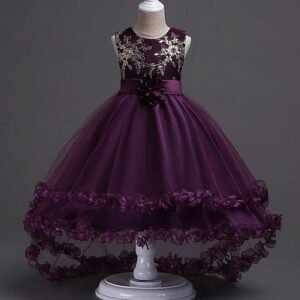 Girls Purple dress, Purple dress for girls ,trailing dress Girls birthday dress girl's long dress